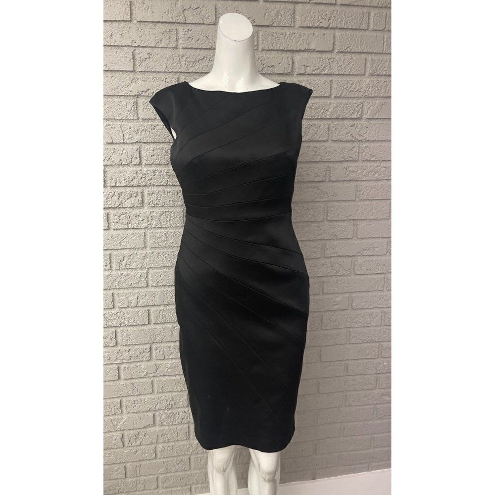 JAX Black Sleeveless Sheath Dress Size 4